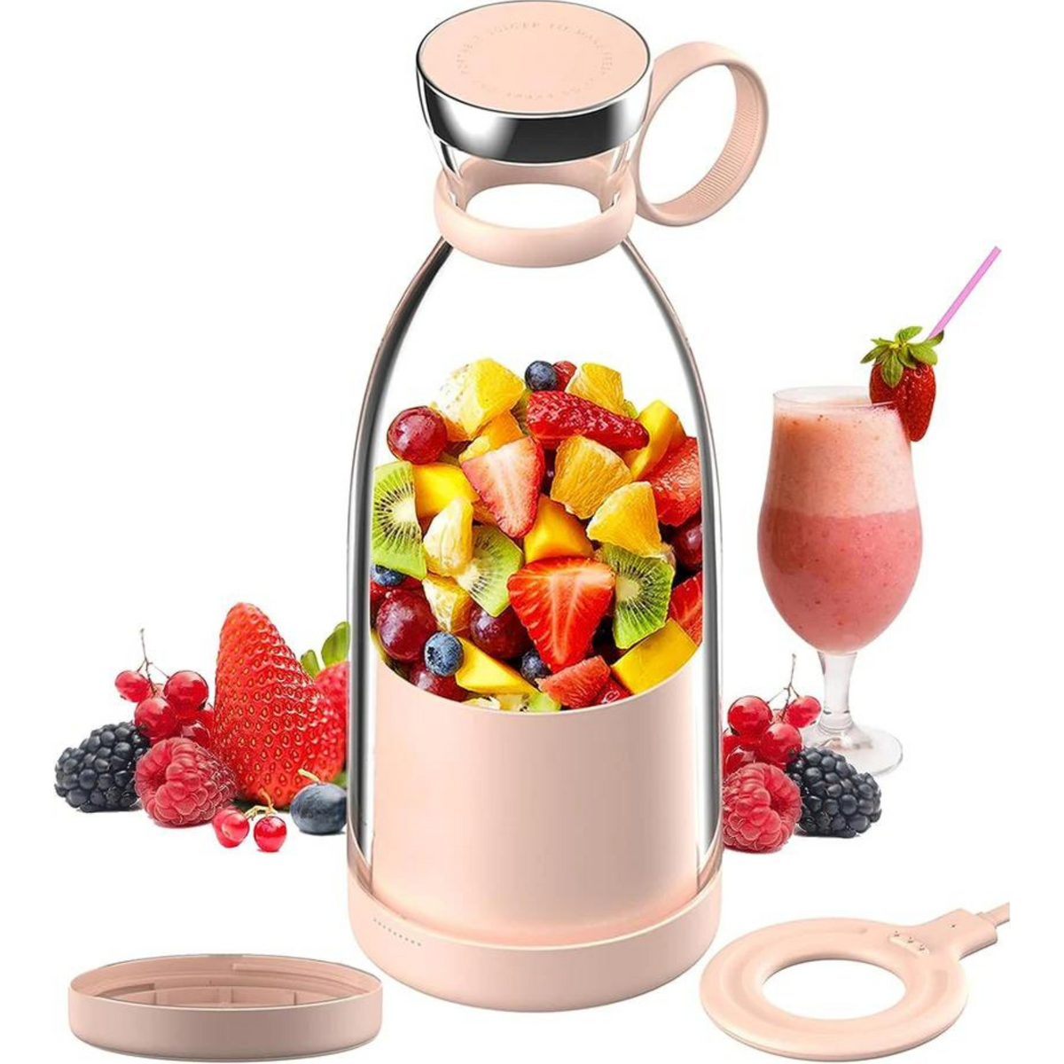 Wireless Portable Blender: On-the-go juicing for shakes & smoothies. High-quality, compact design