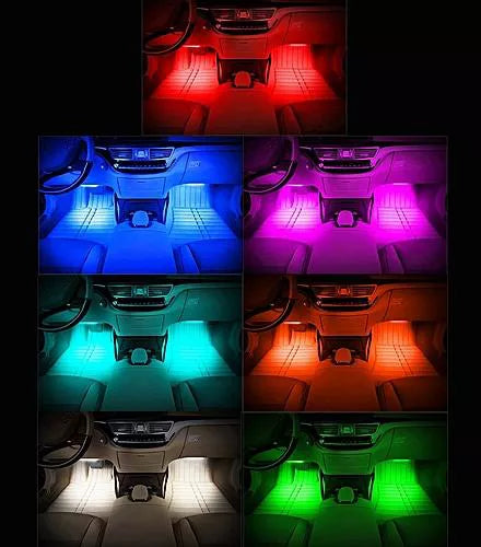 RGB Car Interior Neon Lights: Wireless Remote Control for Customized Ambiance
